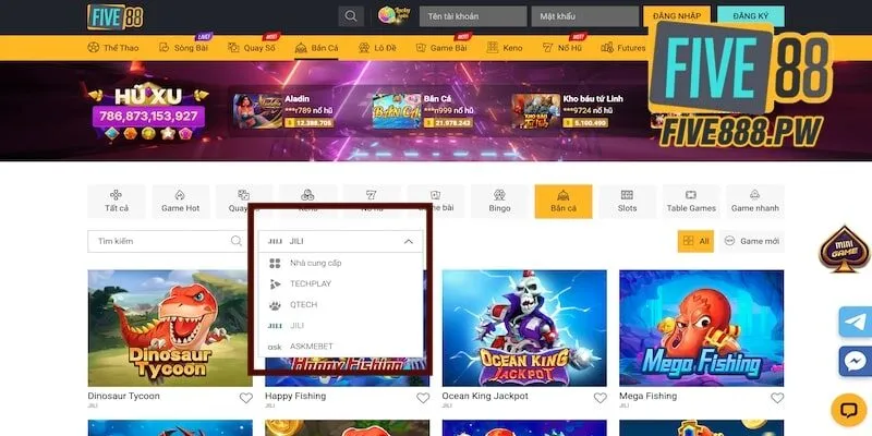 Nhiều sảnh bắn cá Five88 hấp dẫn